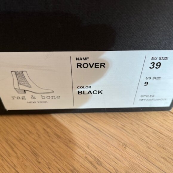 Rag and Bone Black Rover Bootie - size 39 - with box - Picture 5 of 6